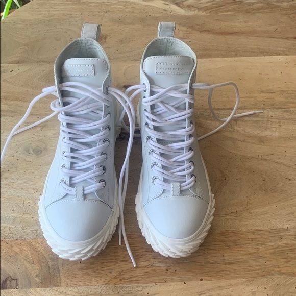 GIUSEPPE ZANOTTI BLABBER DONNA White Leather High-Top Sneakers - Size: EU 38.5 - Picture 6 of 10